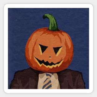 Pumpkin Head Dwight Shrute Sticker